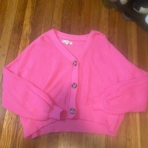LOFT Hot Pink Cardigan